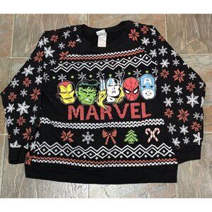 Marvel Avengers Youth XL 15-17 Christmas Holiday ‘Ugly Sweater’ Sweatshirt